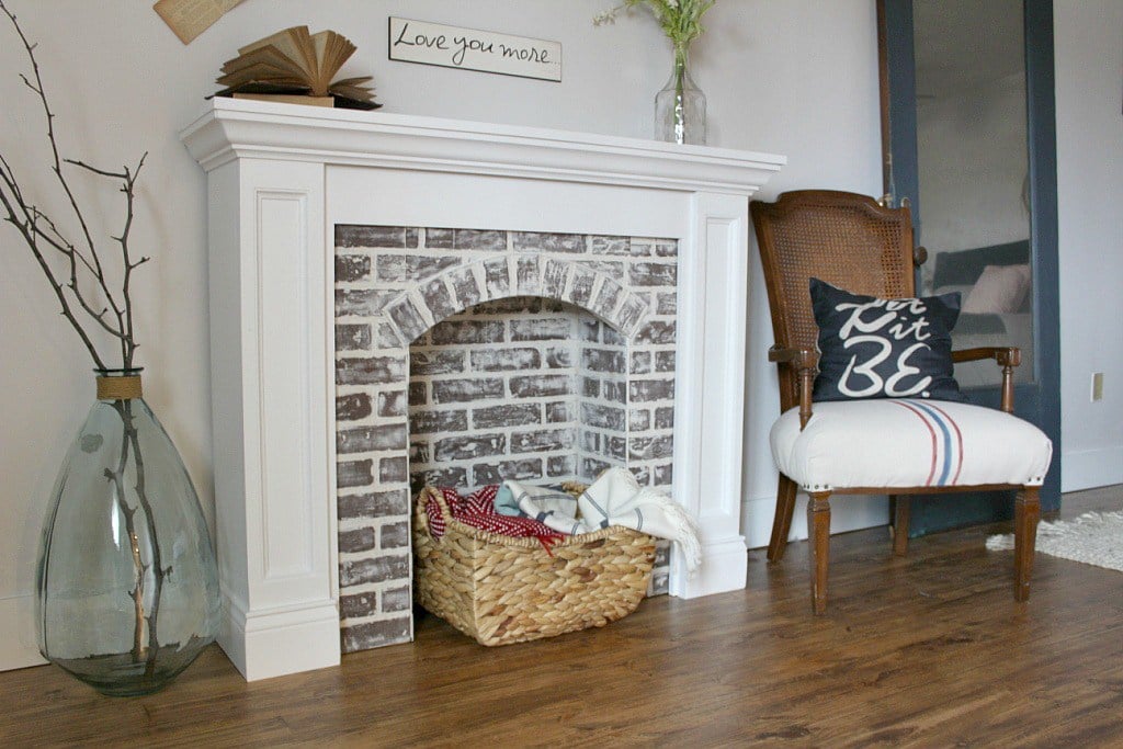 20 Gorgeous DIY Faux Fireplaces and Mantels