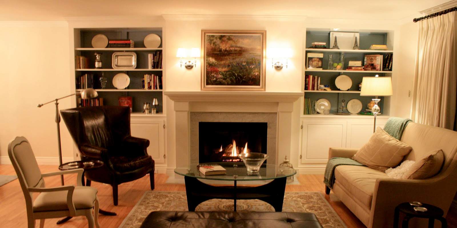 Living Room Remodel, Adding a Fireplace and Built in Bookshelves