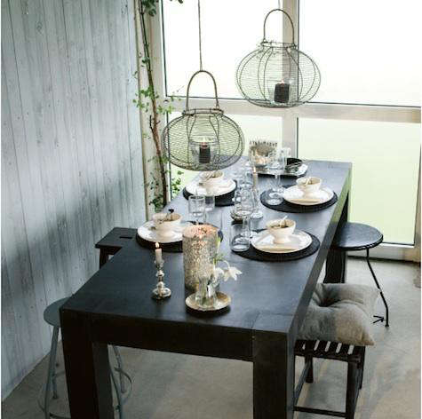 Accessories: French Wire Basket as Hanging Candle Holder