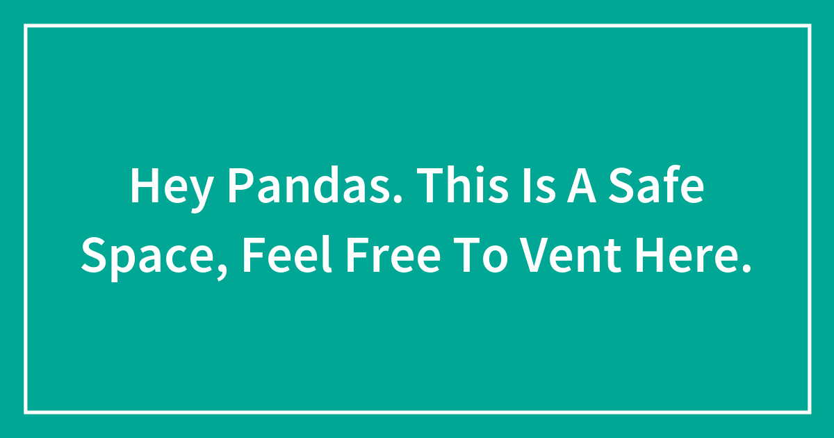 Hey Pandas. This Is A Safe Space, Feel Free To Vent Here.