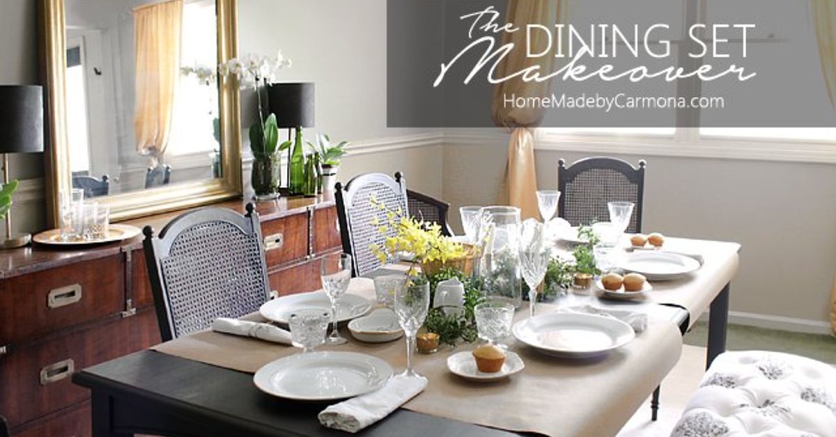 Mismatched to Sophisticated: Dining Set Transformation