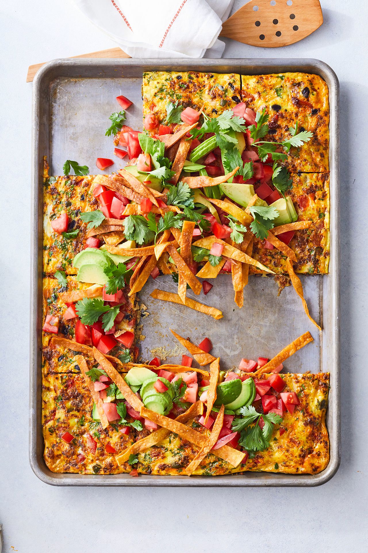 Cheesy Chorizo Sheet Pan Frittata Recipe