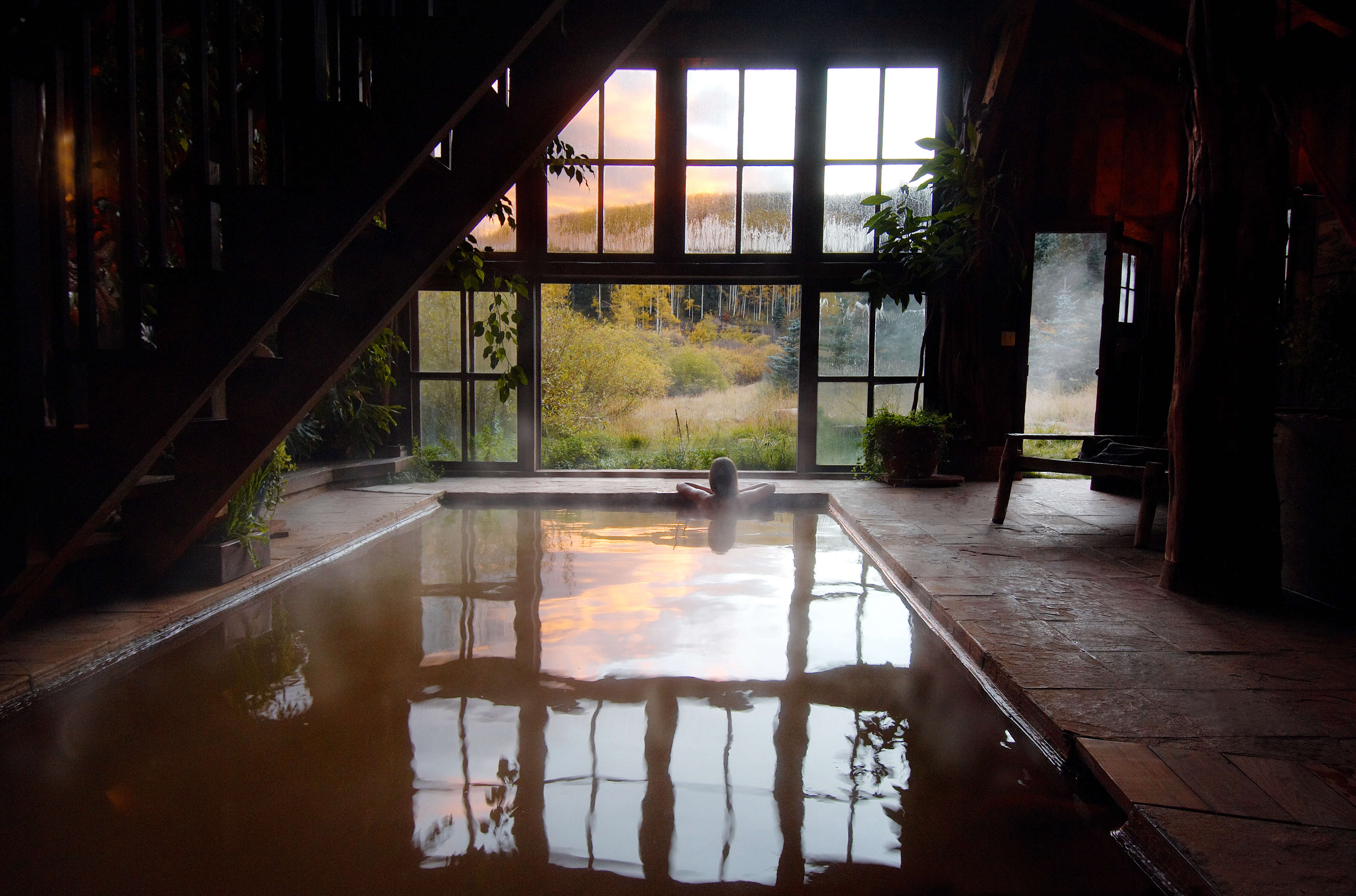 Hand-Hewn Cabins at Dunton Hot Springs in Colorado