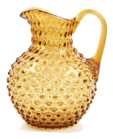 Hobnail Pitcher – Amber