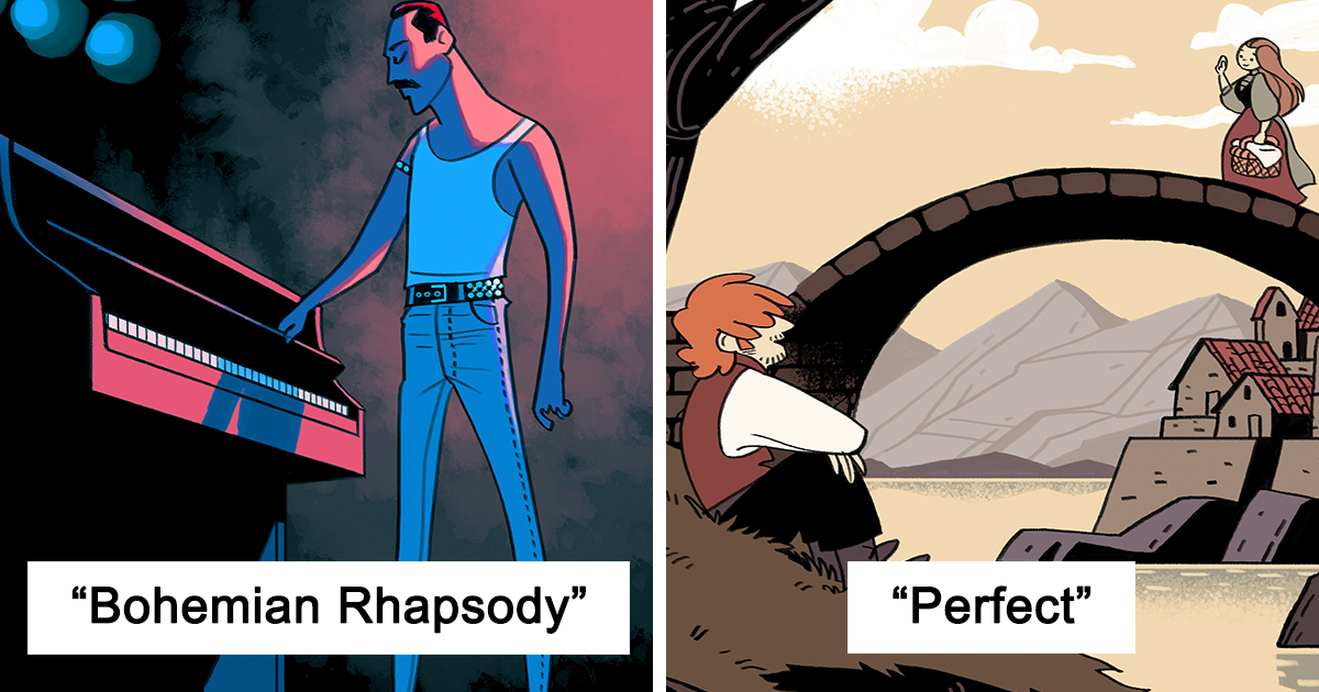 Tribute To My Favorite Artists And Their Music: 22 Illustrations I Made