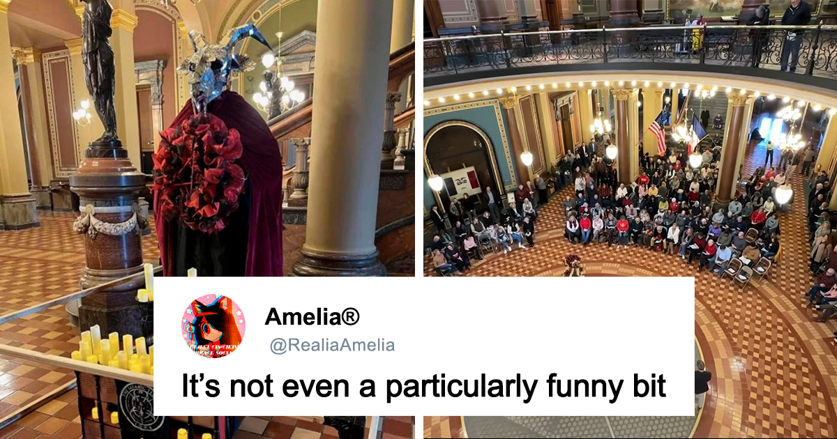 “Sick And Disgusting”: People React To Satanic Altar Put Up At Iowa State Capitol