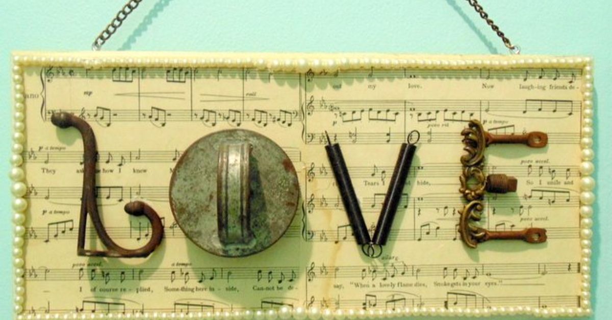 Repurposed Junk Love Sign