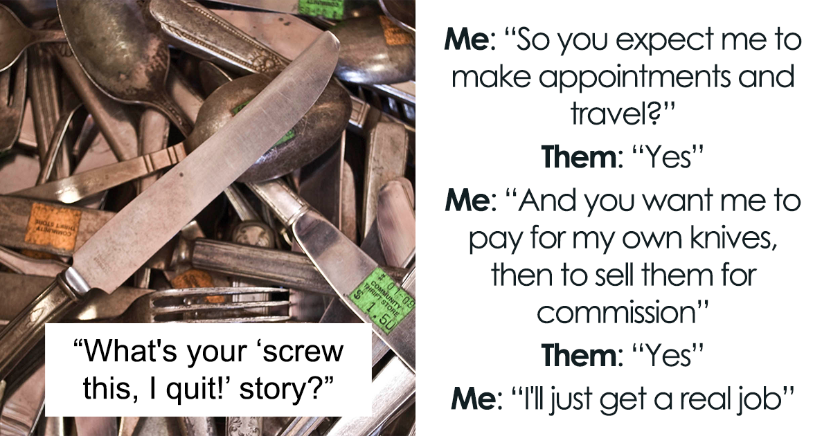 People Share 30 Intriguing “Screw This, I Quit” Stories