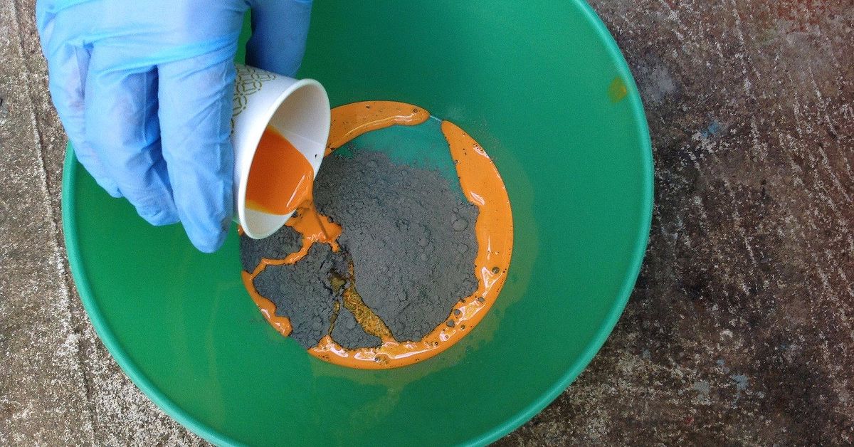 Using Latex Paint To Tint DIY Cement Decor